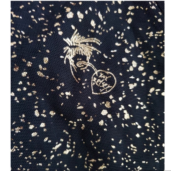 Betsey Johnson Torrid Black Gold Tulle Strapless Dress NWOT - Picture 8 of 11